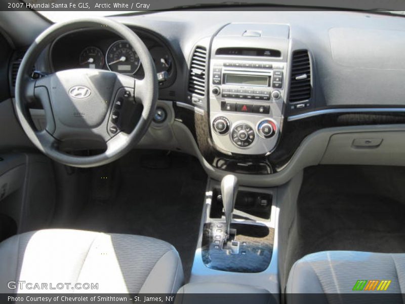 Arctic White / Gray 2007 Hyundai Santa Fe GLS