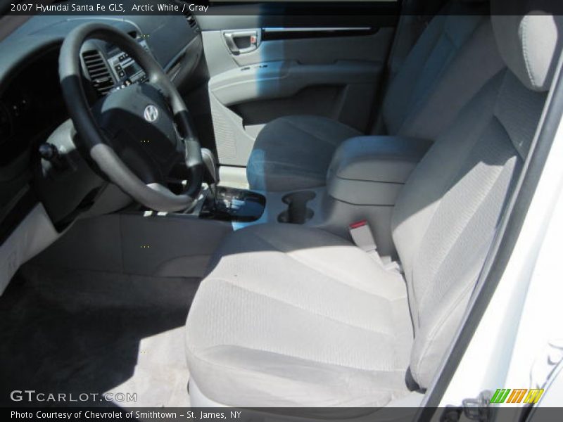 Arctic White / Gray 2007 Hyundai Santa Fe GLS