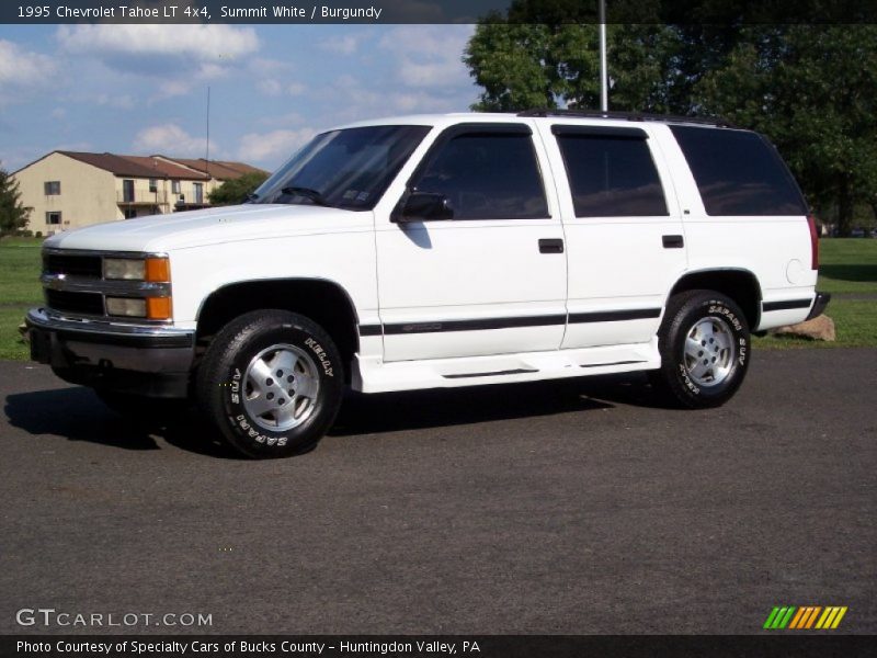 Summit White / Burgundy 1995 Chevrolet Tahoe LT 4x4