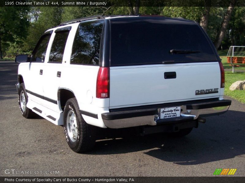 Summit White / Burgundy 1995 Chevrolet Tahoe LT 4x4