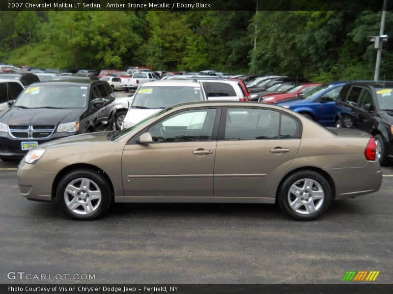 Amber Bronze Metallic / Ebony Black 2007 Chevrolet Malibu LT Sedan