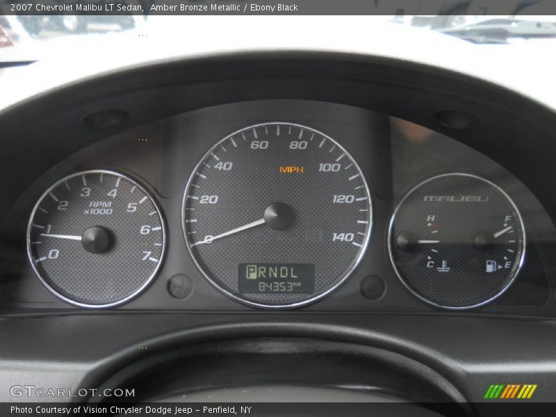 Amber Bronze Metallic / Ebony Black 2007 Chevrolet Malibu LT Sedan