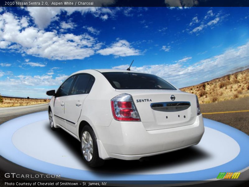 Aspen White / Charcoal 2010 Nissan Sentra 2.0