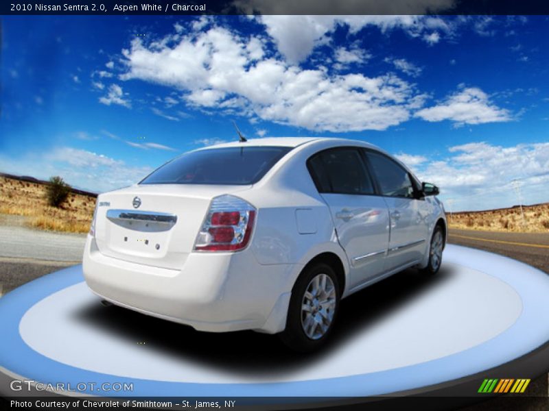 Aspen White / Charcoal 2010 Nissan Sentra 2.0
