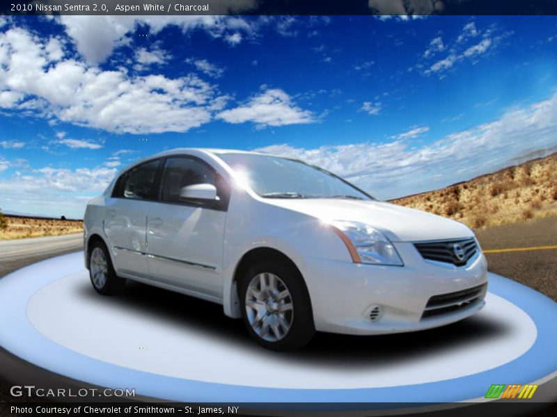 Aspen White / Charcoal 2010 Nissan Sentra 2.0