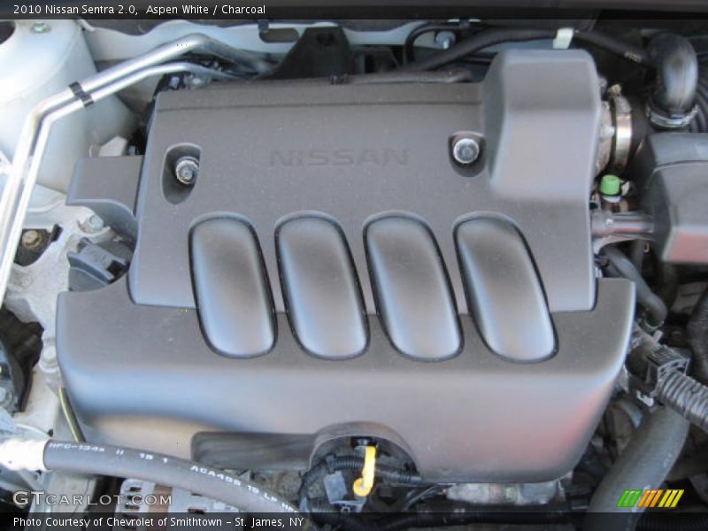 Aspen White / Charcoal 2010 Nissan Sentra 2.0