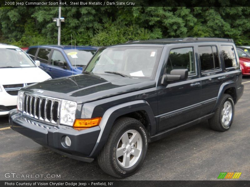 Steel Blue Metallic / Dark Slate Gray 2008 Jeep Commander Sport 4x4