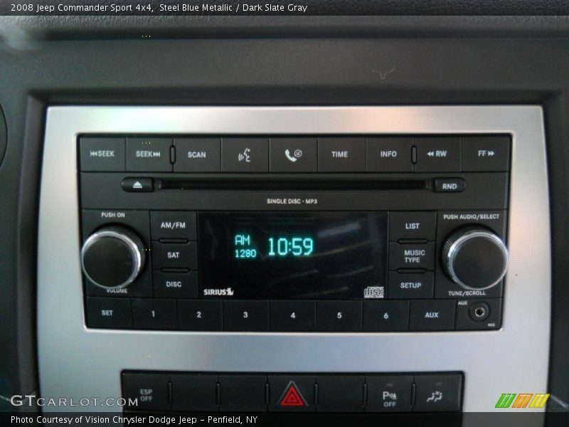 Steel Blue Metallic / Dark Slate Gray 2008 Jeep Commander Sport 4x4