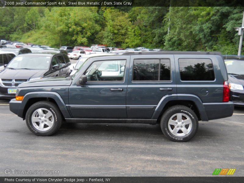 Steel Blue Metallic / Dark Slate Gray 2008 Jeep Commander Sport 4x4