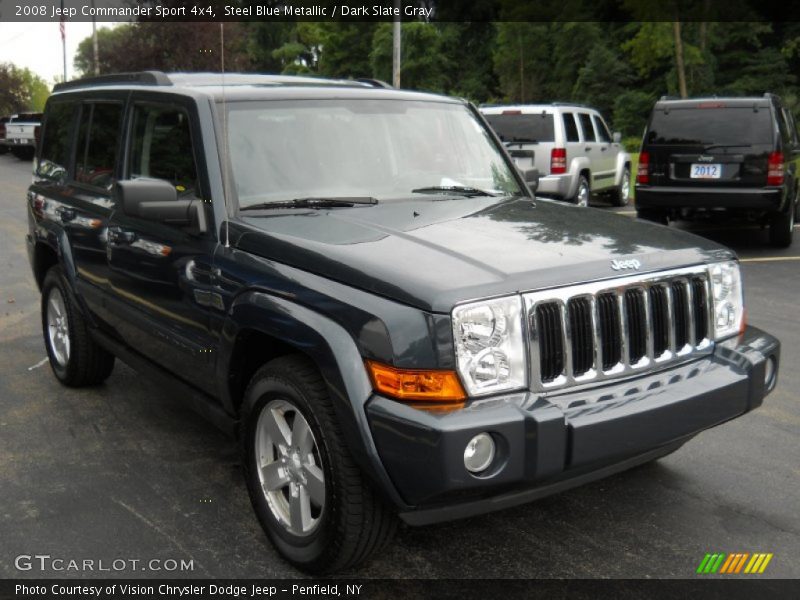 Steel Blue Metallic / Dark Slate Gray 2008 Jeep Commander Sport 4x4