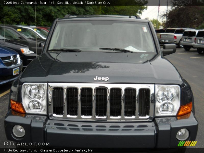 Steel Blue Metallic / Dark Slate Gray 2008 Jeep Commander Sport 4x4