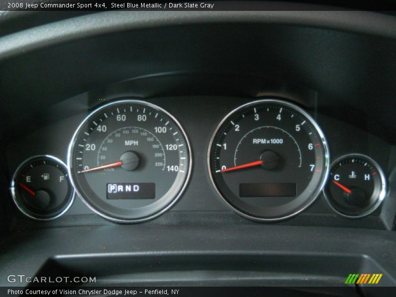 Steel Blue Metallic / Dark Slate Gray 2008 Jeep Commander Sport 4x4