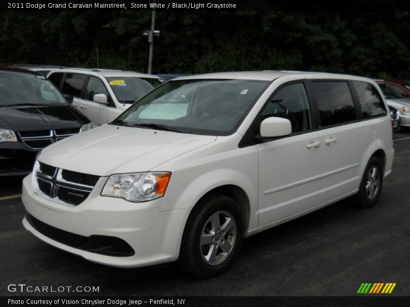 Stone White / Black/Light Graystone 2011 Dodge Grand Caravan Mainstreet