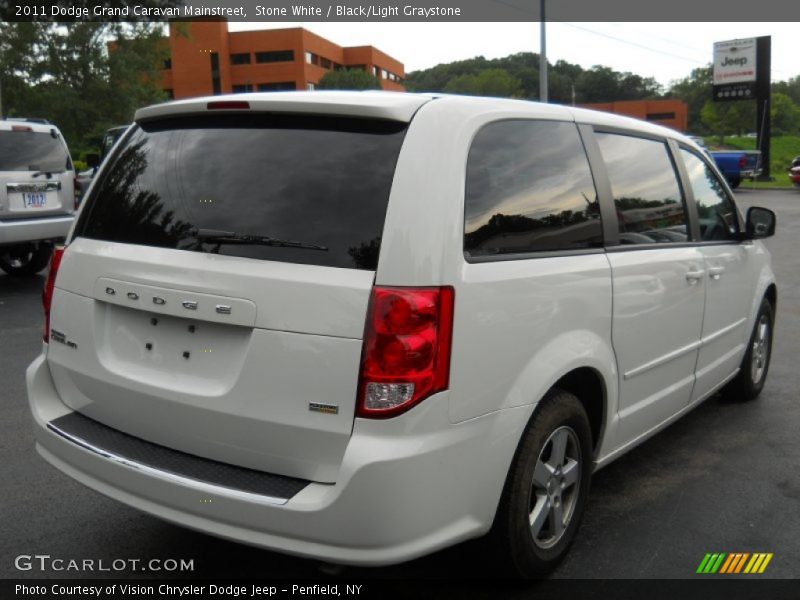 Stone White / Black/Light Graystone 2011 Dodge Grand Caravan Mainstreet