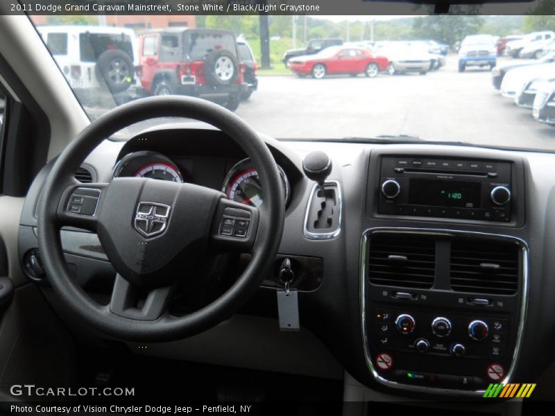 Stone White / Black/Light Graystone 2011 Dodge Grand Caravan Mainstreet