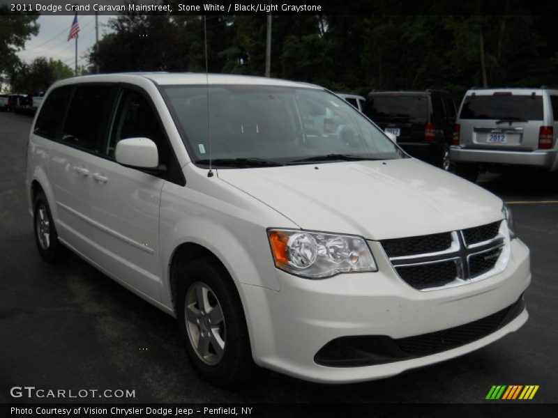 Stone White / Black/Light Graystone 2011 Dodge Grand Caravan Mainstreet