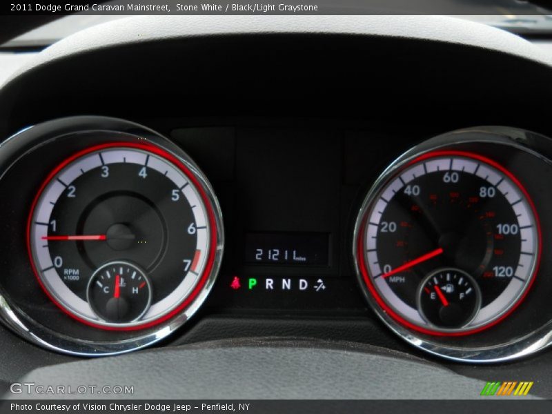 Stone White / Black/Light Graystone 2011 Dodge Grand Caravan Mainstreet
