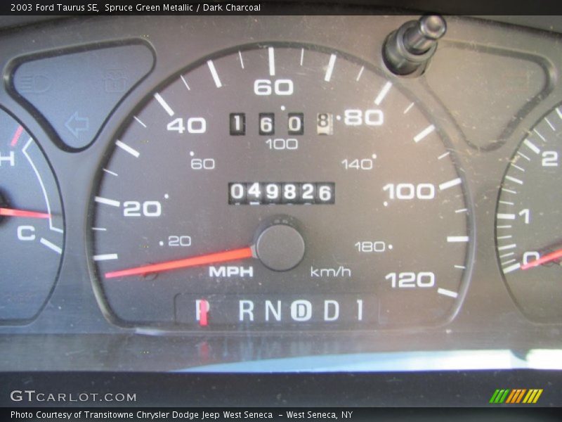 Spruce Green Metallic / Dark Charcoal 2003 Ford Taurus SE