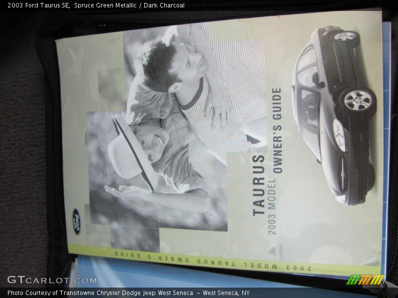 Spruce Green Metallic / Dark Charcoal 2003 Ford Taurus SE