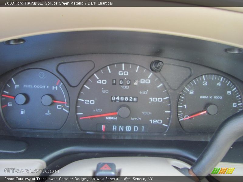 Spruce Green Metallic / Dark Charcoal 2003 Ford Taurus SE