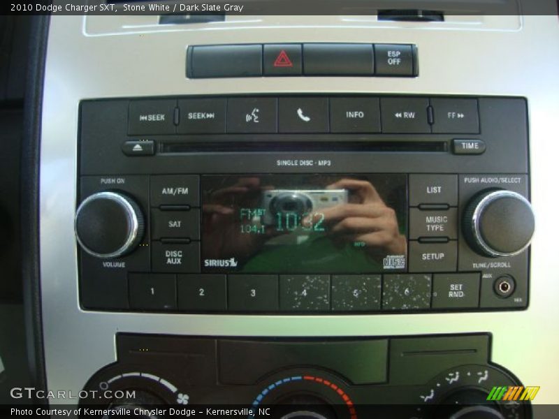 Stone White / Dark Slate Gray 2010 Dodge Charger SXT