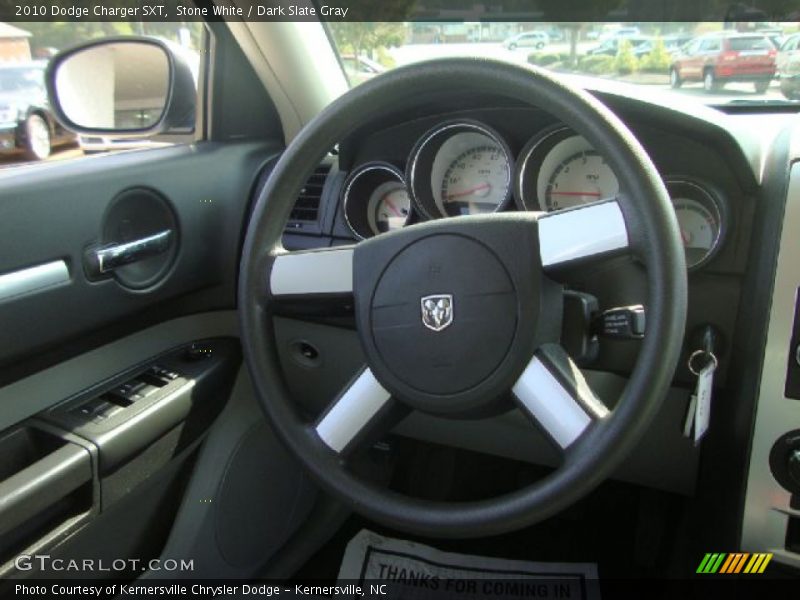 Stone White / Dark Slate Gray 2010 Dodge Charger SXT
