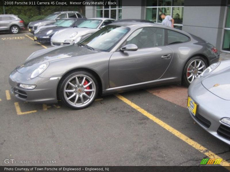 Meteor Grey Metallic / Black 2008 Porsche 911 Carrera 4S Coupe