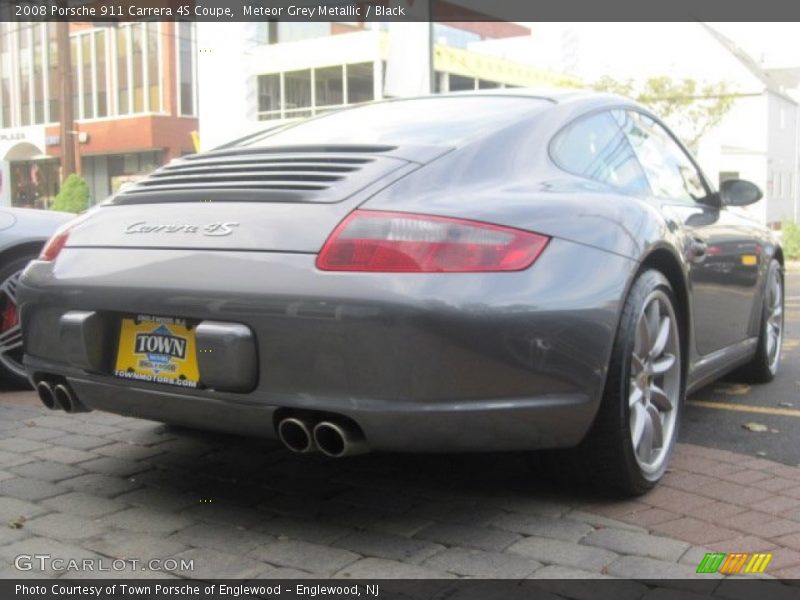 Meteor Grey Metallic / Black 2008 Porsche 911 Carrera 4S Coupe