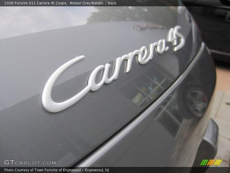Meteor Grey Metallic / Black 2008 Porsche 911 Carrera 4S Coupe