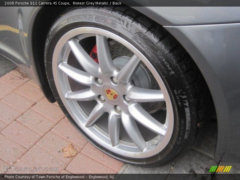 Meteor Grey Metallic / Black 2008 Porsche 911 Carrera 4S Coupe