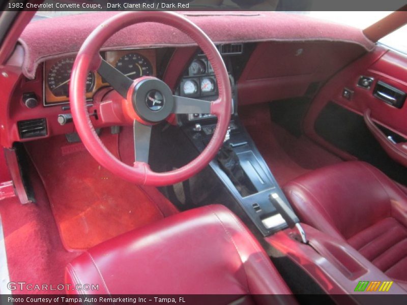 Dark Red Interior - 1982 Corvette Coupe 