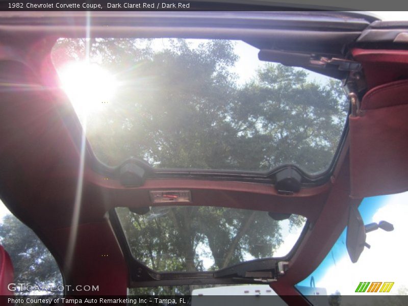 Sunroof of 1982 Corvette Coupe