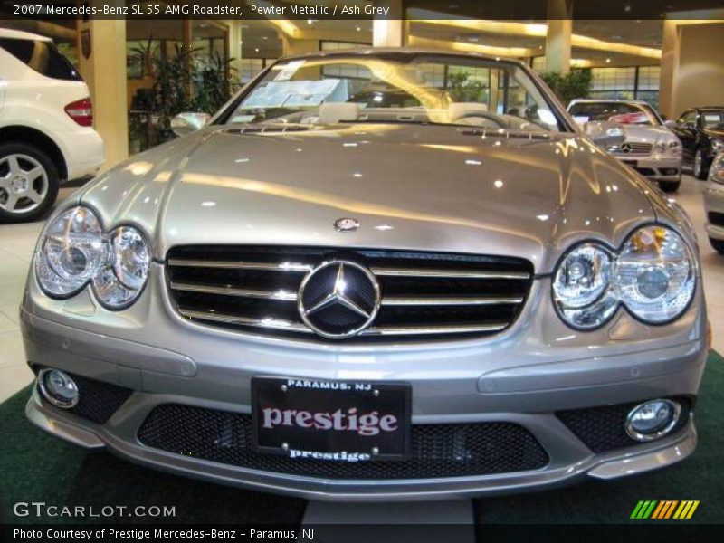 Pewter Metallic / Ash Grey 2007 Mercedes-Benz SL 55 AMG Roadster
