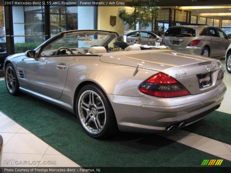 Pewter Metallic / Ash Grey 2007 Mercedes-Benz SL 55 AMG Roadster