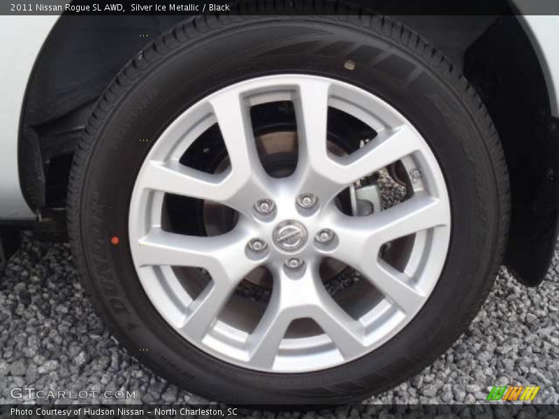 Silver Ice Metallic / Black 2011 Nissan Rogue SL AWD
