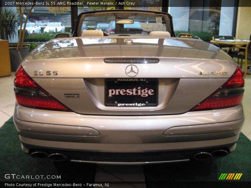 Pewter Metallic / Ash Grey 2007 Mercedes-Benz SL 55 AMG Roadster