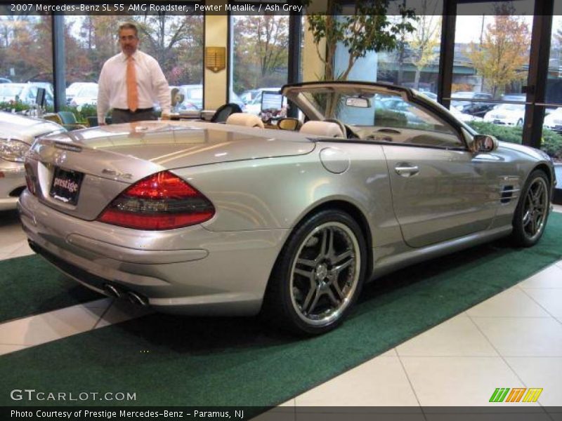 Pewter Metallic / Ash Grey 2007 Mercedes-Benz SL 55 AMG Roadster