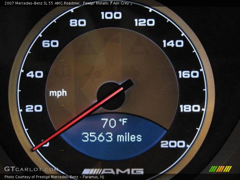 Pewter Metallic / Ash Grey 2007 Mercedes-Benz SL 55 AMG Roadster