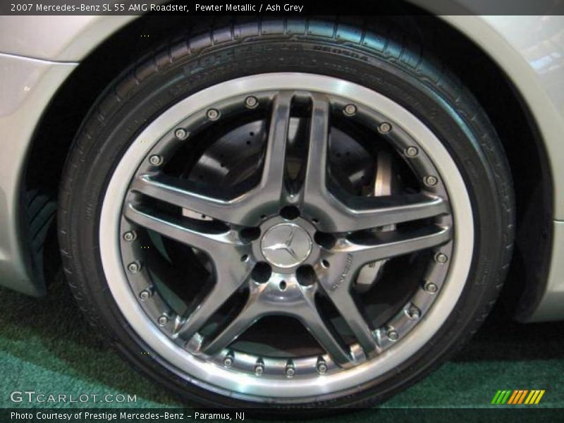 Pewter Metallic / Ash Grey 2007 Mercedes-Benz SL 55 AMG Roadster