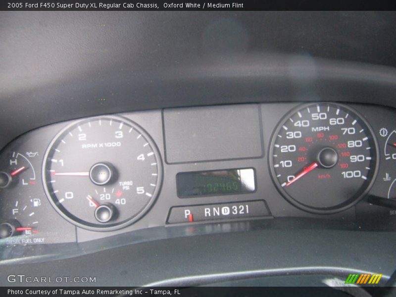 Oxford White / Medium Flint 2005 Ford F450 Super Duty XL Regular Cab Chassis