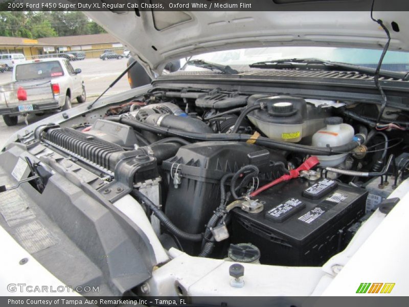 Oxford White / Medium Flint 2005 Ford F450 Super Duty XL Regular Cab Chassis