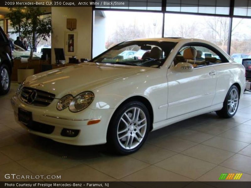 Arctic White / Black/Stone 2009 Mercedes-Benz CLK 350 Coupe