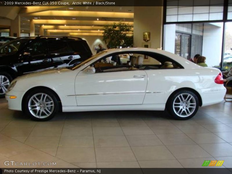 Arctic White / Black/Stone 2009 Mercedes-Benz CLK 350 Coupe