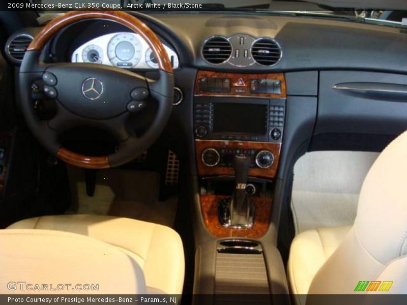 Arctic White / Black/Stone 2009 Mercedes-Benz CLK 350 Coupe