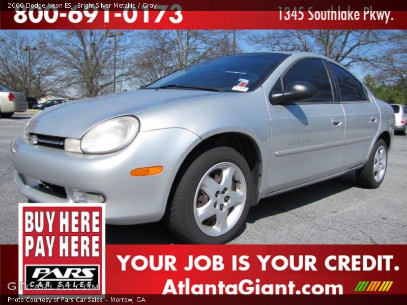 Bright Silver Metallic / Gray 2000 Dodge Neon ES