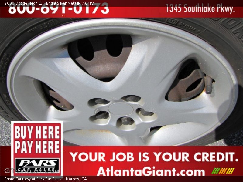 Bright Silver Metallic / Gray 2000 Dodge Neon ES