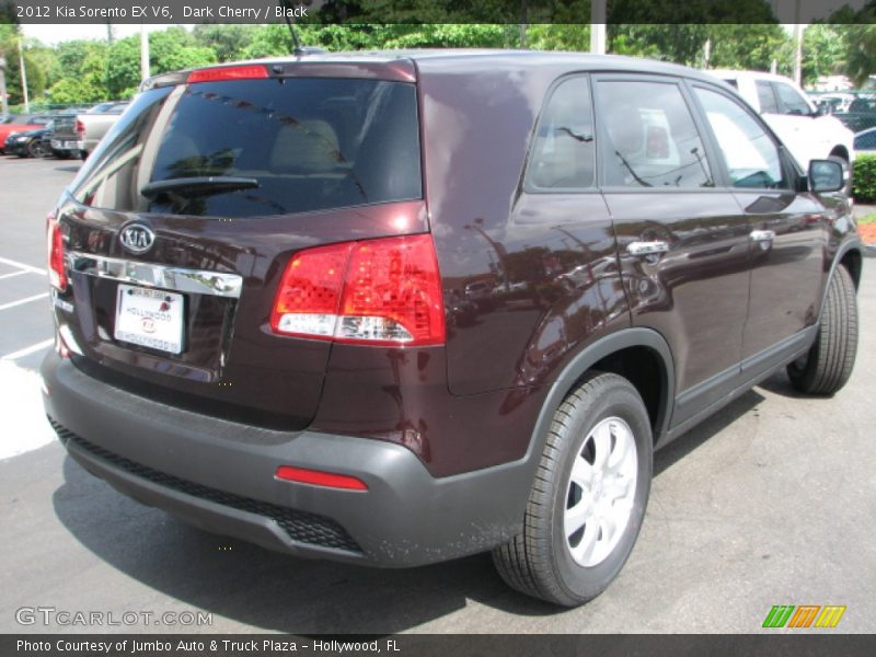 Dark Cherry / Black 2012 Kia Sorento EX V6