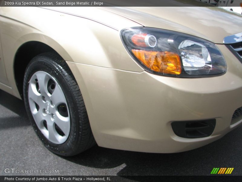 Sand Beige Metallic / Beige 2009 Kia Spectra EX Sedan