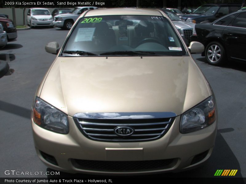 Sand Beige Metallic / Beige 2009 Kia Spectra EX Sedan