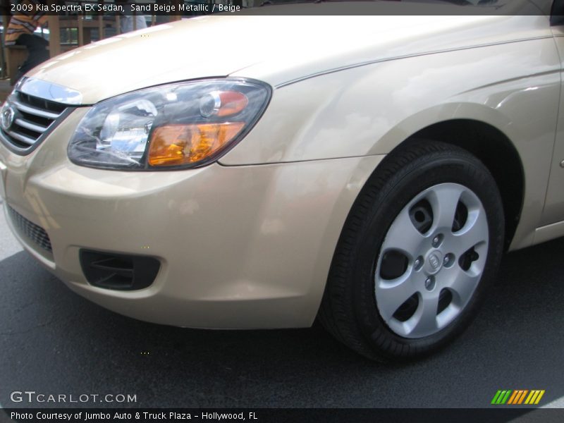 Sand Beige Metallic / Beige 2009 Kia Spectra EX Sedan